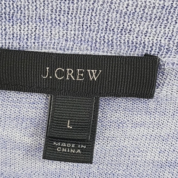 EUC  J. Crew 100% Merino wool V neck Flare Tied Cuffs Sweater Women's L - Picture 5 of 7